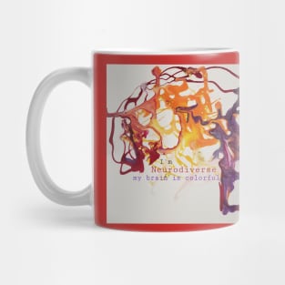 Colorful Neurodiverse brain on art Mug